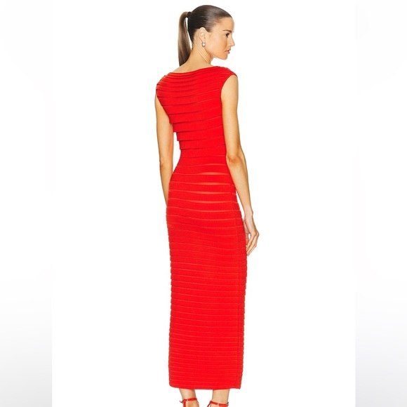 Alaia Red Midi Dress - Picture 2 of 2